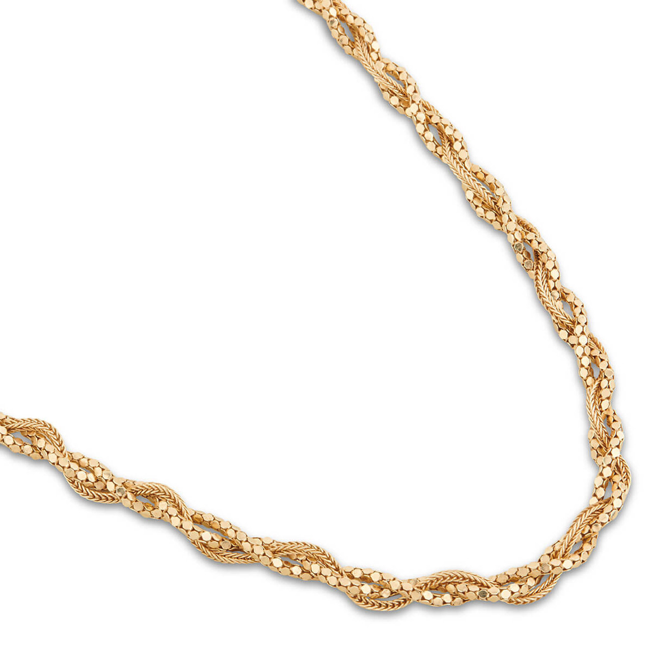 Buy 14ct Yellow Gold Diamond Cut Chain Necklace 18 Inch Hallmarked 14ct  Yellow Gold Chain 14ct Gold Necklace Online in India - Etsy